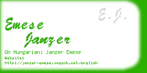 emese janzer business card